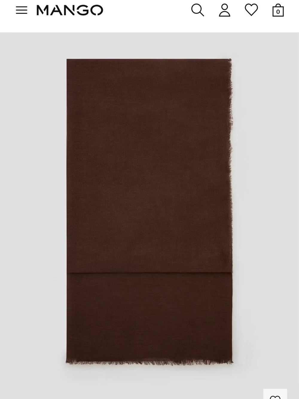 Mango linen blend scarf